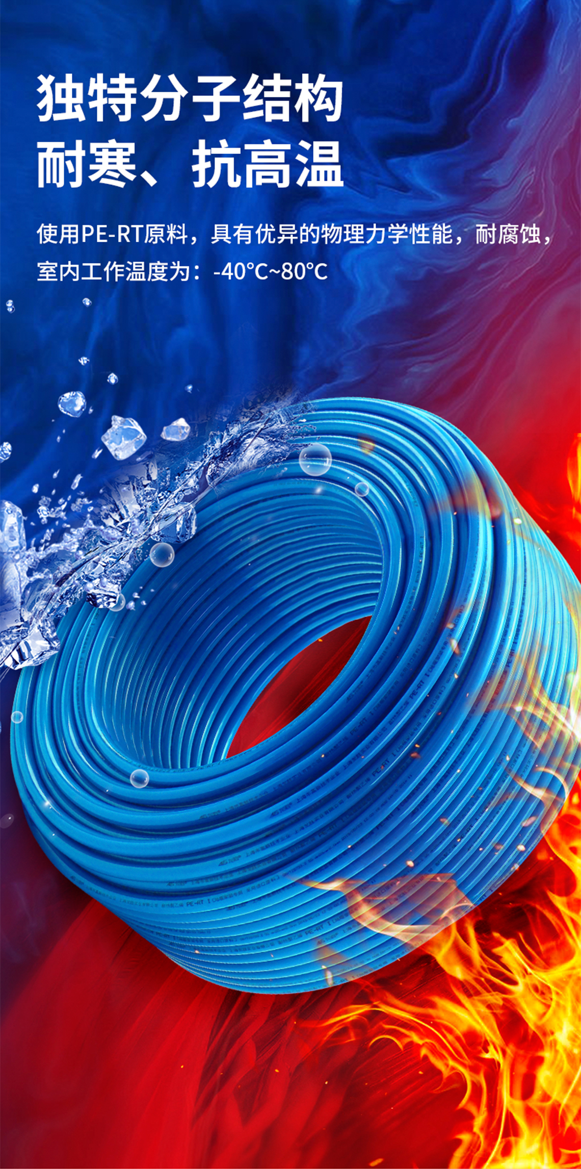 龍勝管藍色PERT地暖管